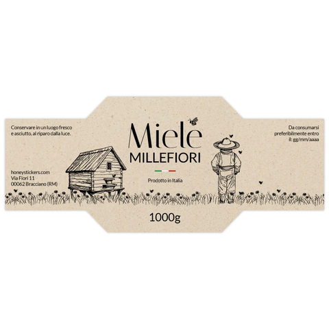 Dolce Davide – Etichetta esagonale a fascia 1000g