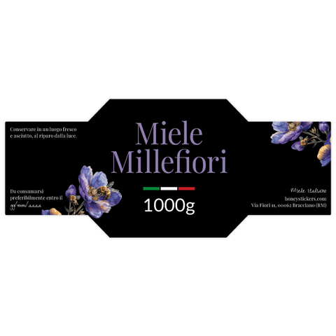 Elegante Elena – Etichetta esagonale a fascia 1000g