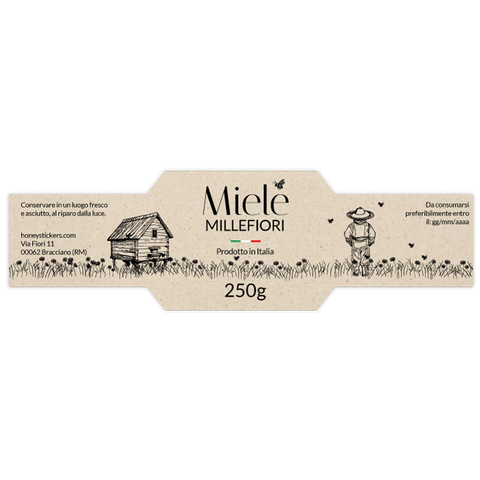 Dolce Davide – Etichetta esagonale a fascia 250g