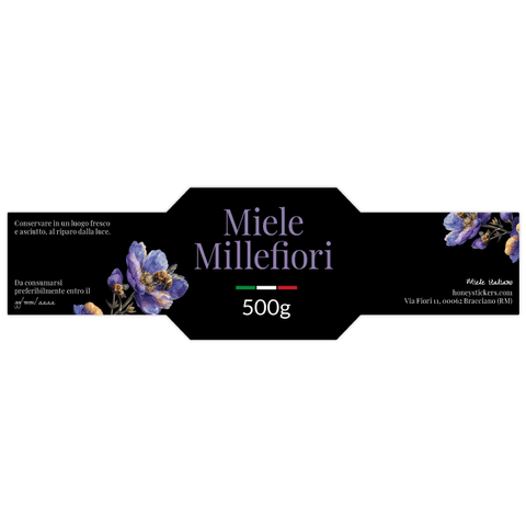 Elegante Elena – Etichetta esagonale a fascia 500g