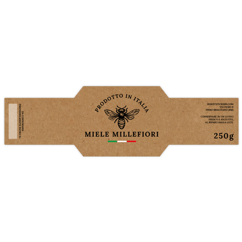 Naturale Nadia – Etichetta esagonale a fascia 250g